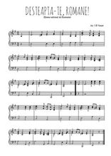 Téléchargez l'arrangement pour piano de la partition de Desteapta-te Romane! en PDF